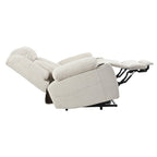 Snowflake Velvet Fabric Power Lift Recliner w/Extended Footrest