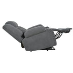 Snowflake Velvet Fabric Power Lift Recliner w/Extended Footrest