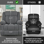 Snowflake Velvet Fabric Power Lift Recliner w/Extended Footrest