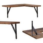 Wood Floating Shelves Set of 3, Wall Mounted Shelves for Bedroom, Bathroom, Living Room, and Kitchen Wall Decor 15.7*11.4in