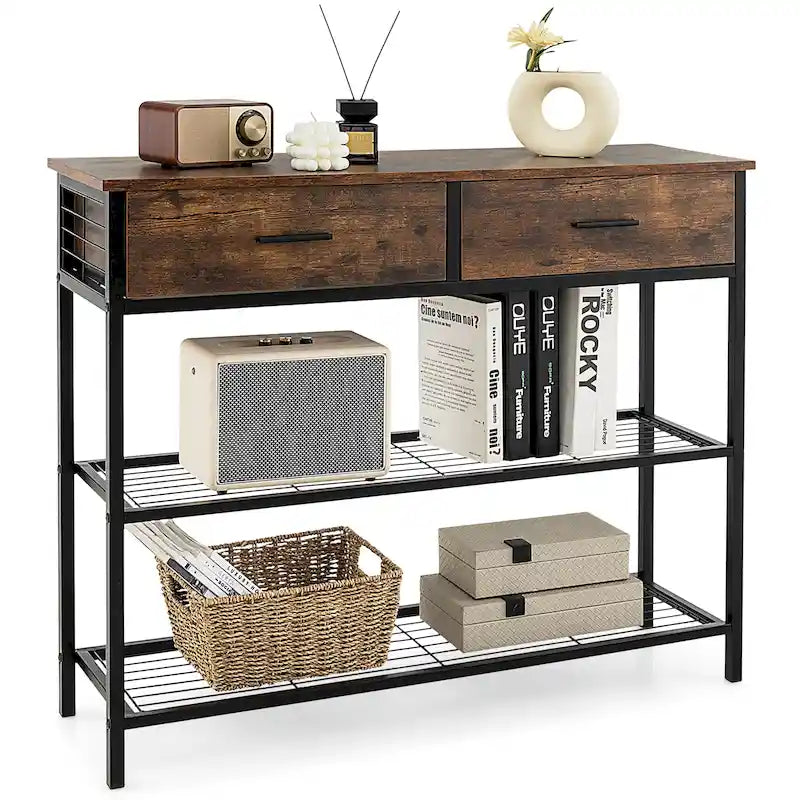 Costway Console Entryway Sofa Table with 2 Drawers for Entrance Living - See Details