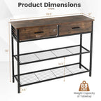 Costway Console Entryway Sofa Table with 2 Drawers for Entrance Living - See Details