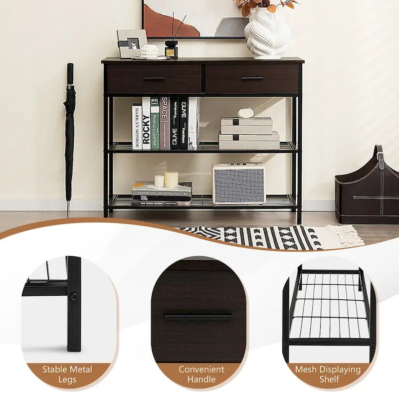 Costway Console Entryway Sofa Table with 2 Drawers for Entrance Living - See Details