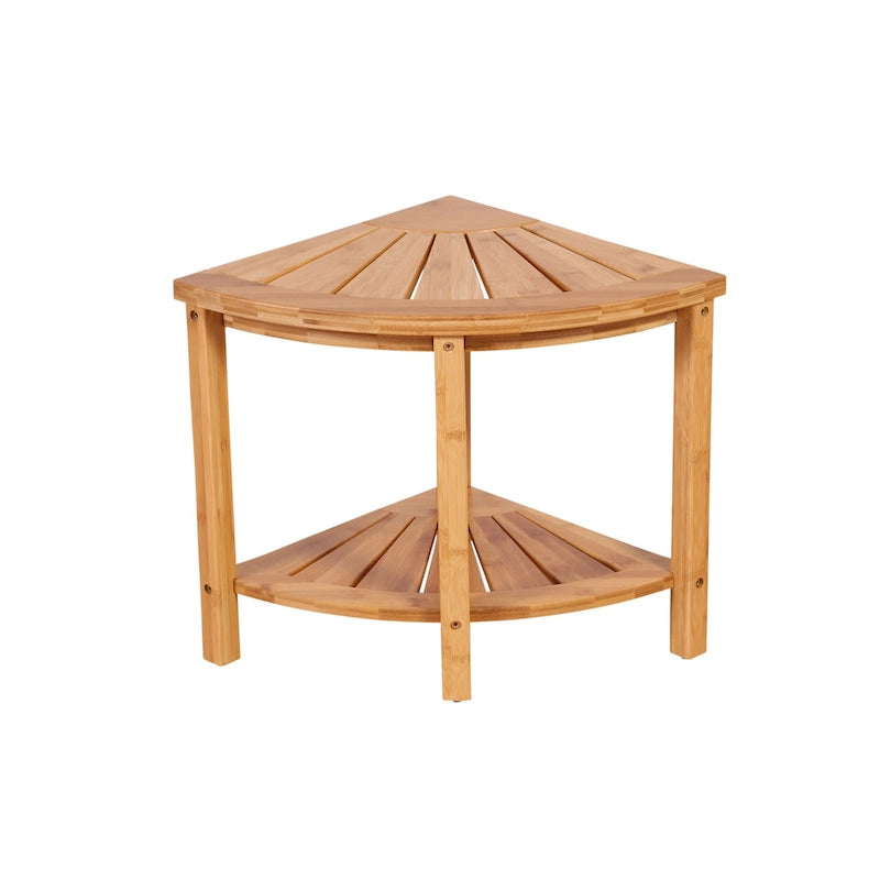 Solid Bamboo Spa Style Corner Bench