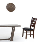 Faux Leather Ladder Back Side Chairs and Solid Wood Set of 2 - 23 L x 20 W x 40 H
