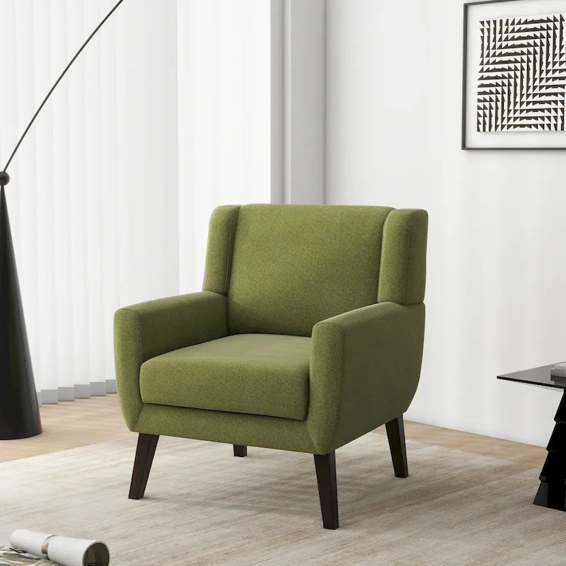 Wide Back Accent Chair with Wingback Design - Single Seater