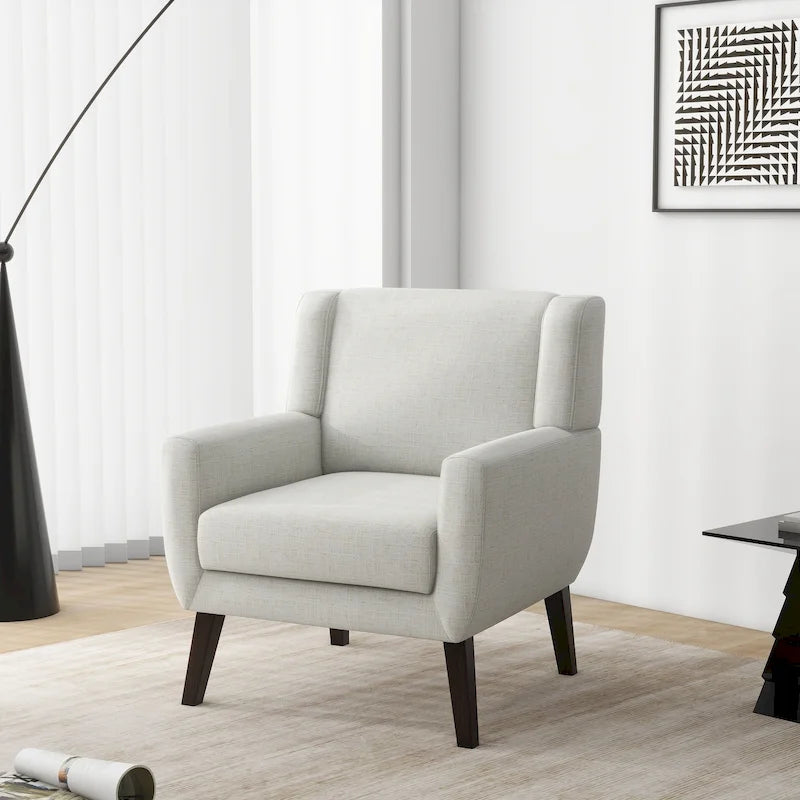 Wide Back Accent Chair with Wingback Design - Single Seater