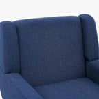 Wide Back Accent Chair with Wingback Design - Single Seater