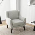 Wide Back Accent Chair with Wingback Design - Single Seater