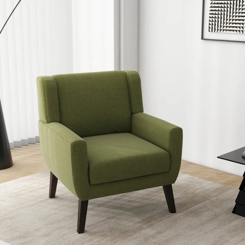 Wide Back Accent Chair with Wingback Design - Single Seater