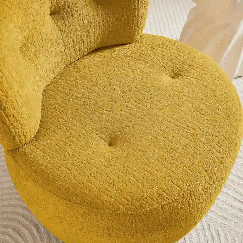 Art Leon Flannel Upholstered Swivel Accent Chair