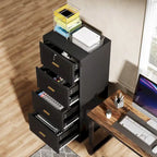 4-Drawer File Cabinet with Lock for A4/Letter/Legal Size Files