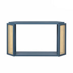 Arrow-Shaped Design Console Table Entryway Table with Open Shelf, Rattan Sofa Table Accent Table for Living Room Hallway