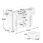 Kitchen Island Cart With 2 Door Cabinet And Three Drawers(no include stool)