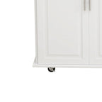 Kitchen Island Cart With 2 Door Cabinet And Three Drawers(no include stool)