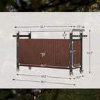 Outdoor Grill Cart With Stainless Steel Tabletop(no include stool)