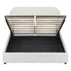 Platform Bed with Hydraulic Storage - Teddy Fleece - Full/Queen