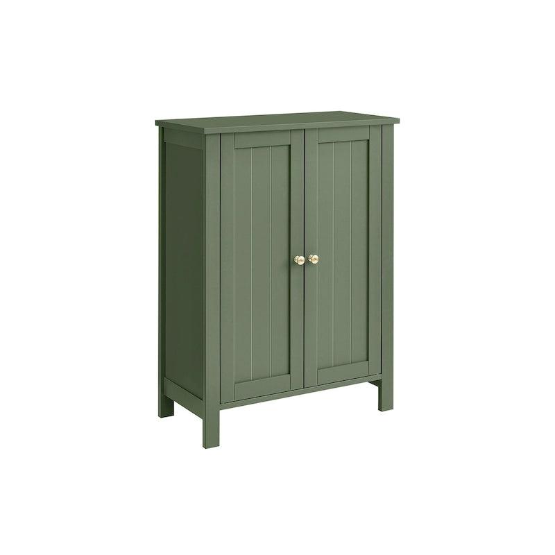 Modern Forest Green Storage Cabinet for Bathroom Adjustable Shelves and Space-Saving Design - 11.8D x 23.6W x 31.5H