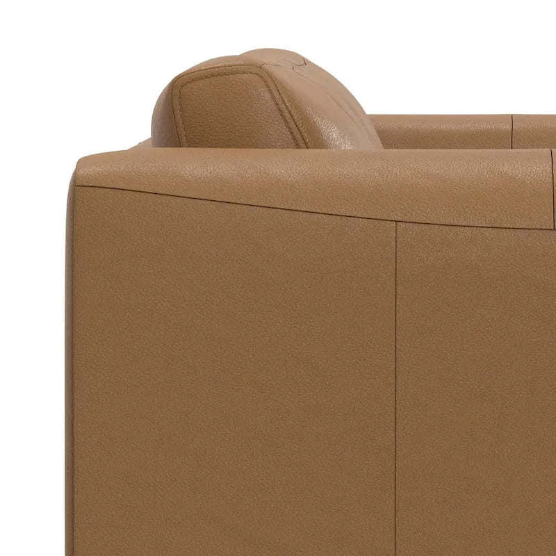 WYNDENHALL Hillcrest Modern, Contemporary 62 inch Wide Sofa in Genuine Leather