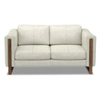 WYNDENHALL Hillcrest Modern, Contemporary 62 inch Wide Sofa in Genuine Leather