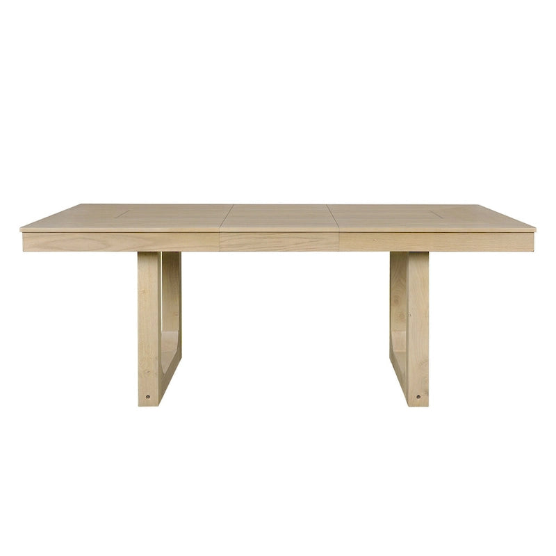 60-78 Extendable Dining Table, Farmhouse Wooden Kitchen Table with Removable Leaf, Large Expanding Table for 4-8