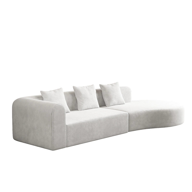 123.2 Corduroy Cloud 4-Seater Sectional Sofa