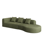 123.2 Corduroy Cloud 4-Seater Sectional Sofa