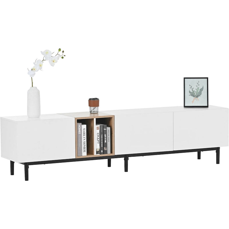 76 TV Stand with Doors & Large Storage for TVs Up to 80