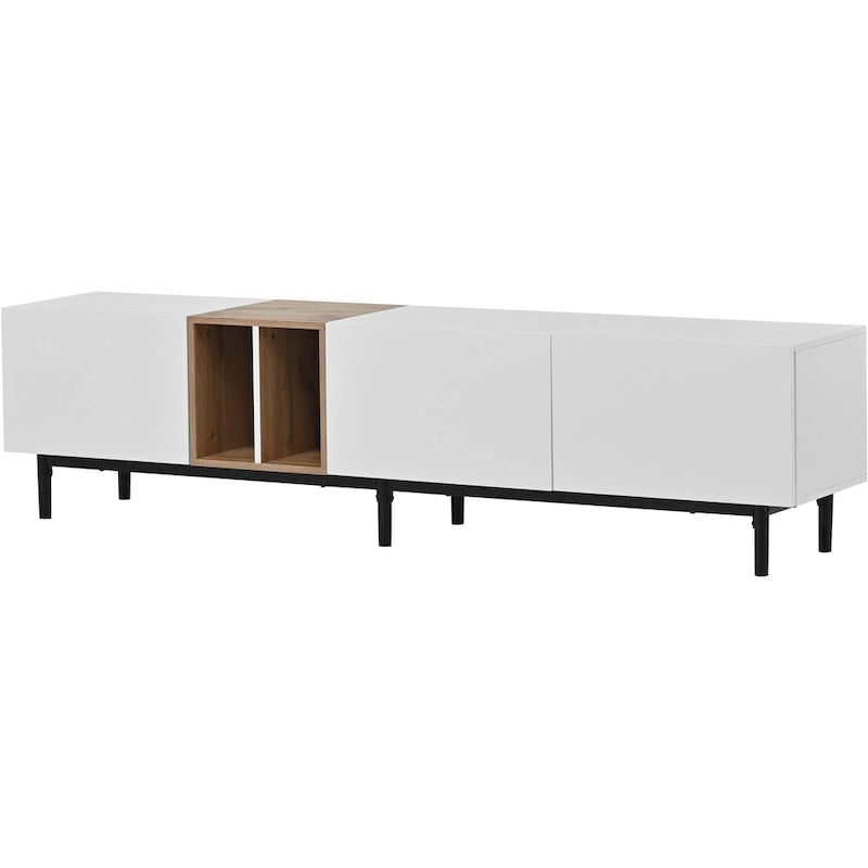 76 TV Stand with Doors & Large Storage for TVs Up to 80
