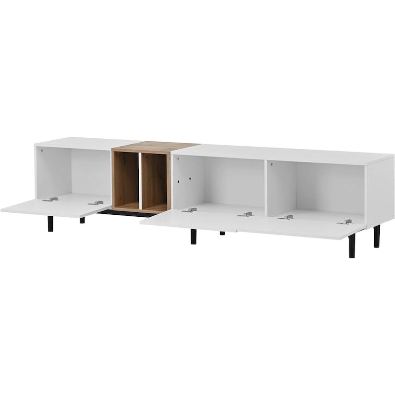 76 TV Stand with Doors & Large Storage for TVs Up to 80
