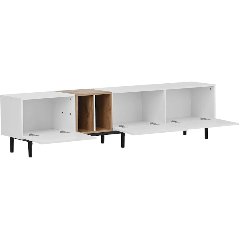 76 TV Stand with Doors & Large Storage for TVs Up to 80
