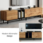 76 TV Stand with Doors & Large Storage for TVs Up to 80