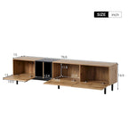 76 TV Stand with Doors & Large Storage for TVs Up to 80