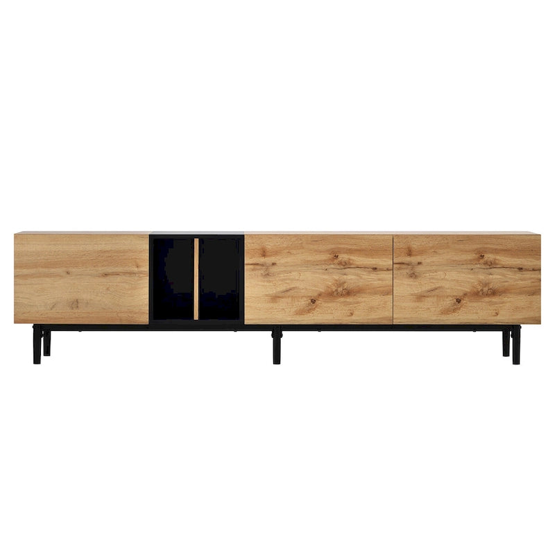 76 TV Stand with Doors & Large Storage for TVs Up to 80