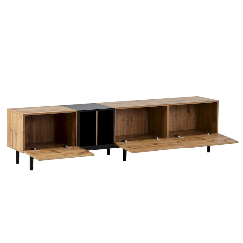 76 TV Stand with Doors & Large Storage for TVs Up to 80