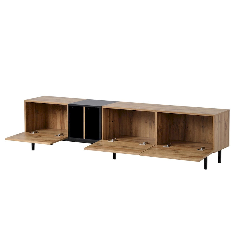 76 TV Stand with Doors & Large Storage for TVs Up to 80