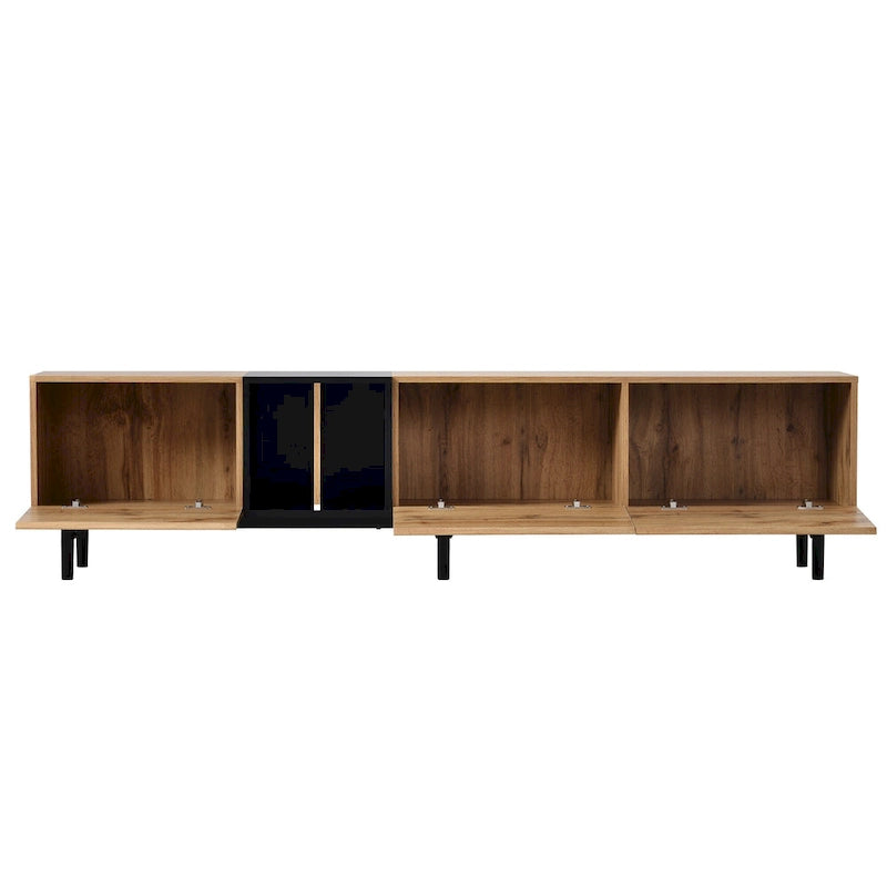 76 TV Stand with Doors & Large Storage for TVs Up to 80