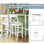 3-Piece Farmhouse Dining Set with Rectangular Table & 2 Chairs