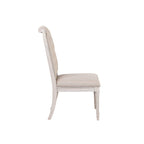Modern 20 Upholstered Armless Side Chair with Wood Legs and Button Tufted Cushion (Set of 2)