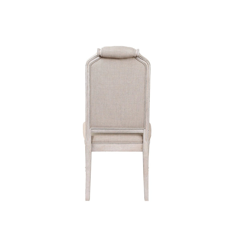 Modern 20 Upholstered Armless Side Chair with Wood Legs and Button Tufted Cushion (Set of 2)