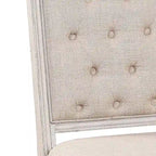 Modern 20 Upholstered Armless Side Chair with Wood Legs and Button Tufted Cushion (Set of 2)
