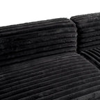 110 Faux Fur Cloud 3-Seater sat L-Shaped Sectional Sofa with Two Included Throw Pillows