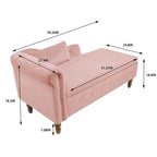 Pink Velvet Button Tufted Chaise Lounge - Single Seater