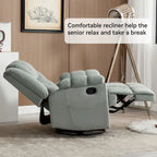 Green Oversized Manual Recliner with 360 Swivel and Rocking Feature, Fabric Upholstery for Living Room Comfort