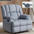 Green Oversized Fabric Recliner with 360 Swivel, Rocking Function, and Manual Controls for Maximum Comfort