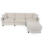 107.87 Removable Cushion 4-Seat Sectional Sofa with Movable Ottoman