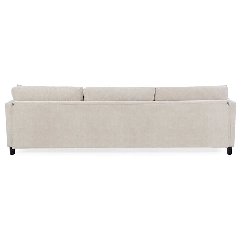 107.87 Removable Cushion 4-Seat Sectional Sofa with Movable Ottoman