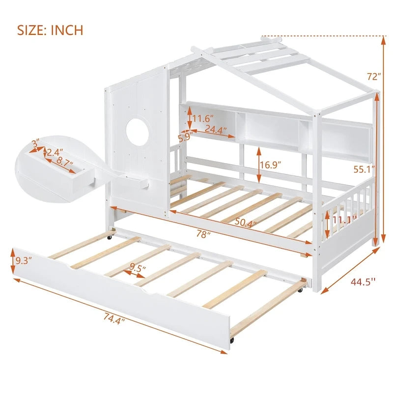 Queen Upholstered Bed with Wingback Headboard and Four Drawers