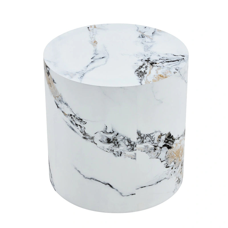 15.7 Modern Round Coffee Table with Fashionable Pattern and Stable Base for Living Room