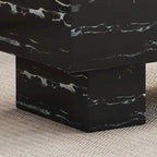 43.3 MDF Coffee Table with Black Marble Texture, 300lbs Capacity